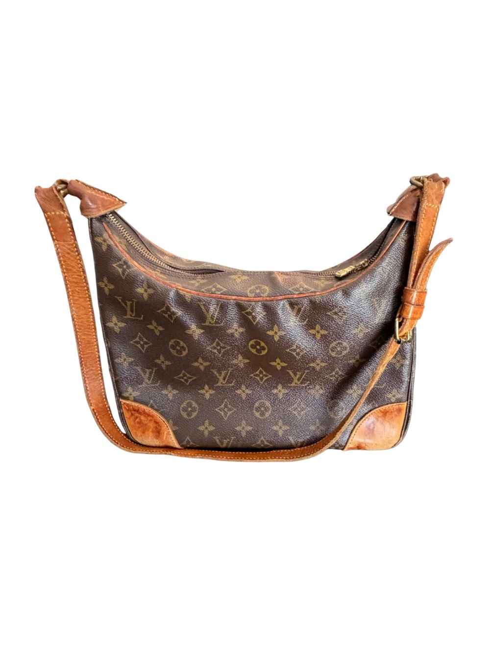 Louis Vuitton Monogram Crescent Shoulder Bag in Brown and Tan